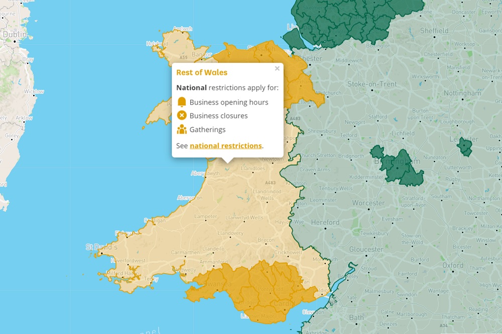 wales travel restrictions