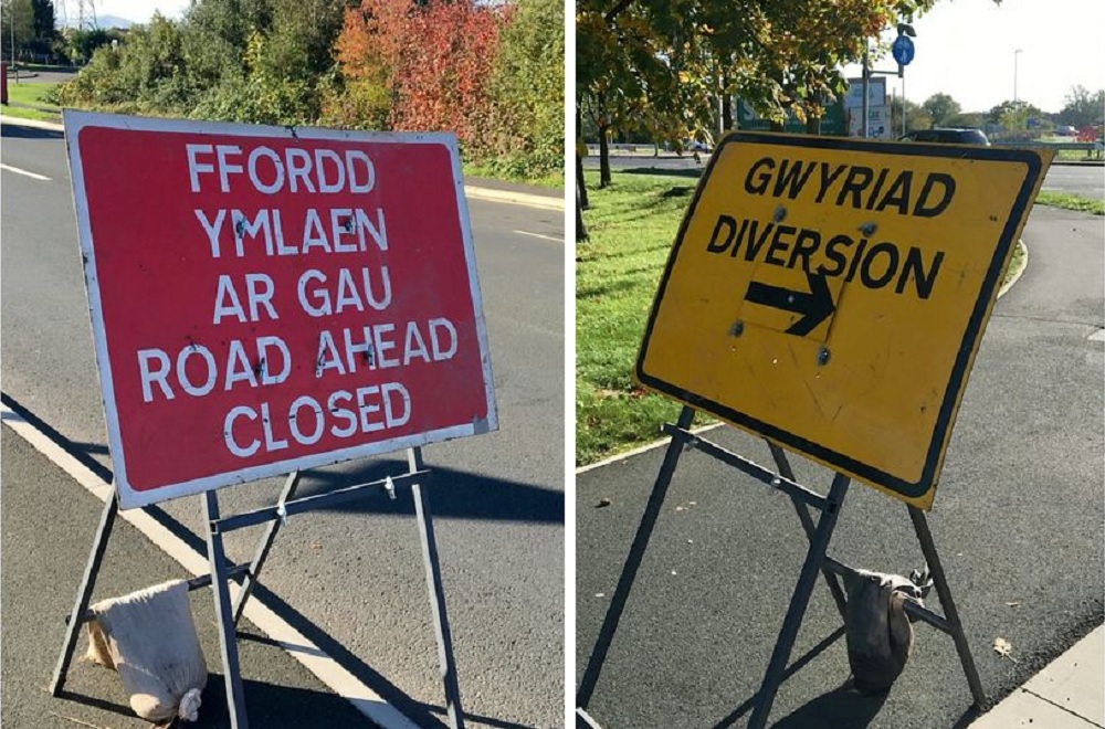 Welsh language road signs that appeared in Worcester replaced with